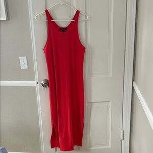 Banana Republic Red Sleeveless Maxi Dress